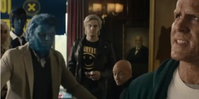 21. Here are James McAvoy as Professor X, Nicholas Hoult as Beast, Evan Peters as Quicksilver, Tye Sheridan as Cyclops, Alexandra Shipp as Storm, and Kodi Smit-McPhee as Nightcrawler in Deadpool 2 movie