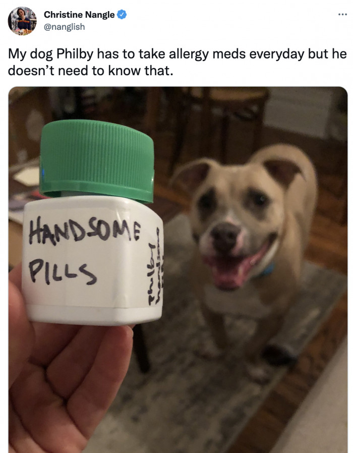 22. Those handsome pills are very effective