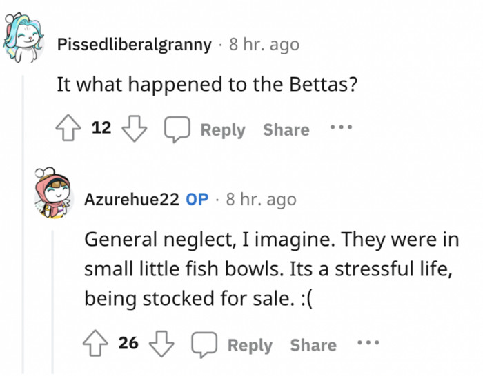 Poor Bettas...