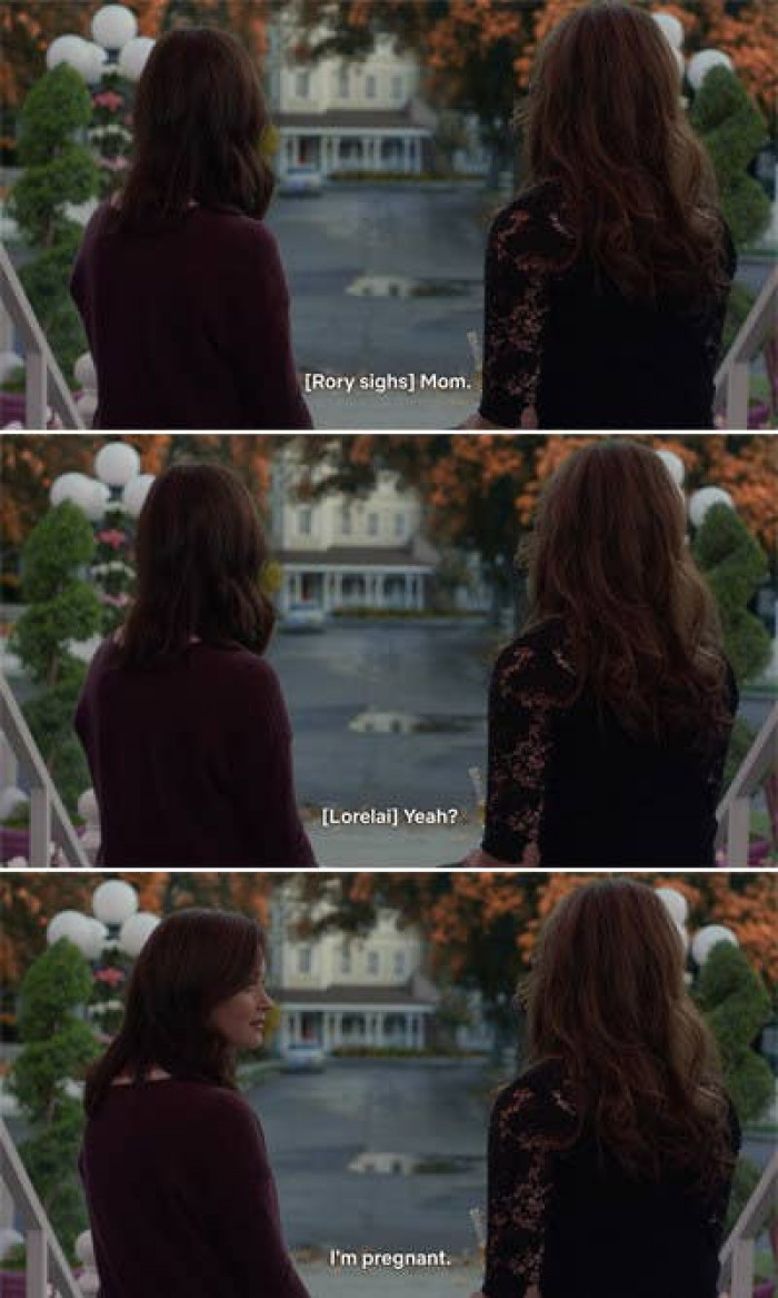 12. Bad plot twist: At the end of Gilmore Girls: A Year in the Life, Rory told Lorelai she was pregnant.