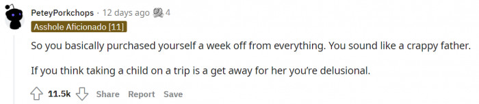 A crappy father and a crappy husband.