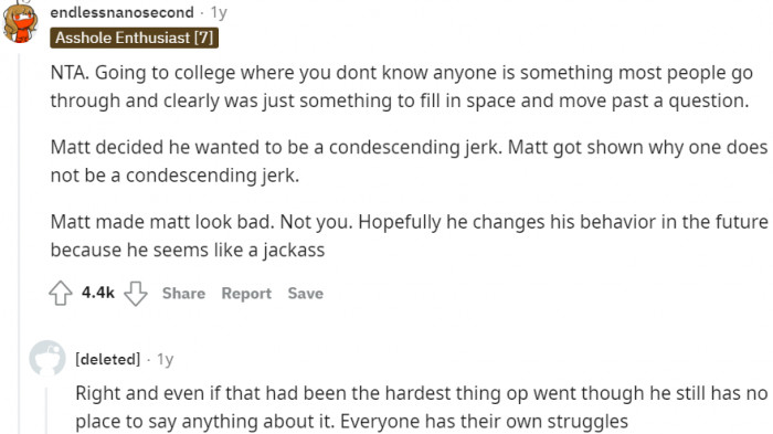 4. A condescending jerk...