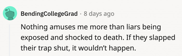 OP’s ex could’ve simply kept quiet, and none of this would have been exposed