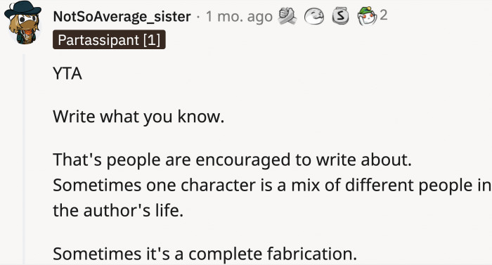 From a writer's perspective, Morgan could just be following one of the cardinal rules of writing