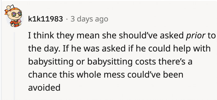 Again, this situation could've been avoided.