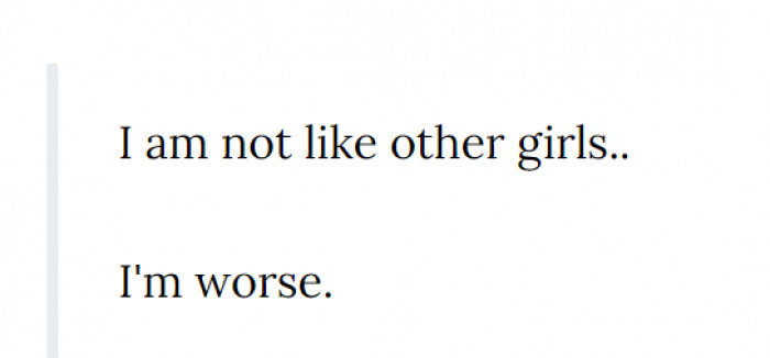 11. She had the chance, and she took it.