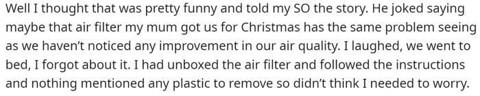 OP laughed at the poor Redditor, not realizing that she had the same problem. 