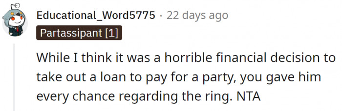 10. She gave him enough time to reclaim the ring.
