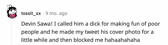 Is it true? Is it funny? This blocking incident is confusing