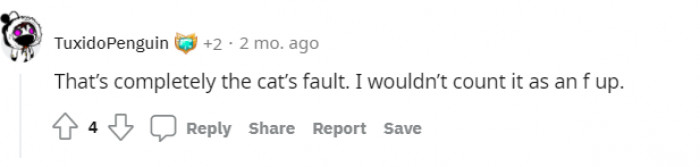 Not a screw-up at all.