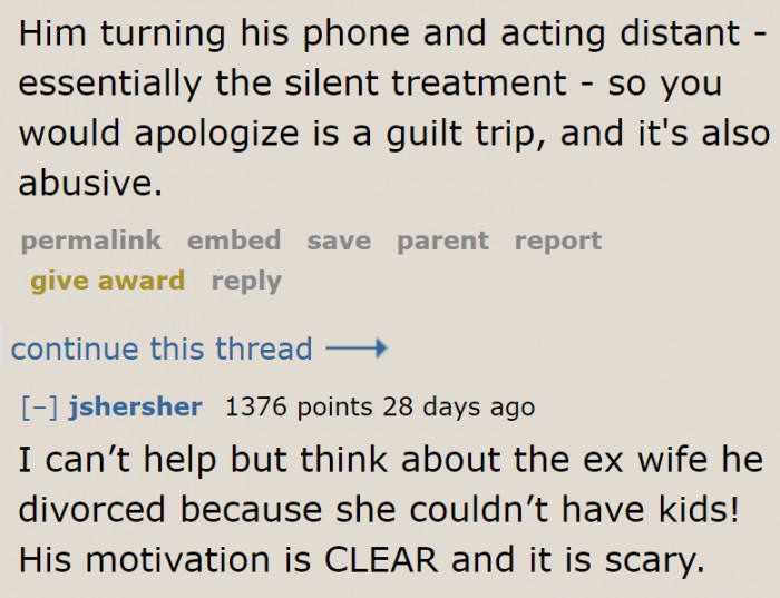 Everything he does during the pregnancy is abusive.