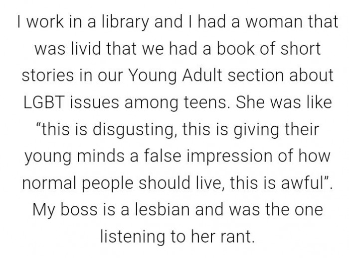 Disgusting LGBT book in the library.