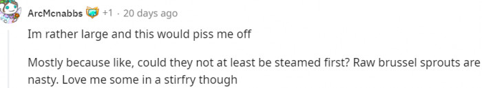 19. Raw Brussels Sprouts Are Nasty