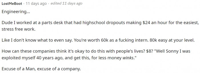 Even dropouts earn $24 an hour.