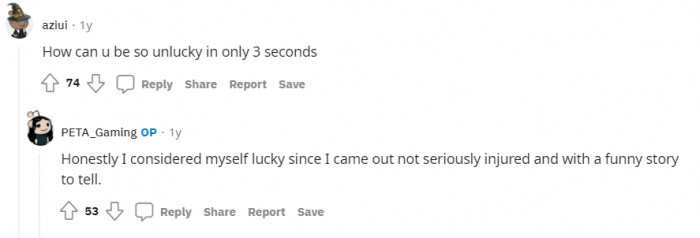 Do you think that he was lucky or unlucky?