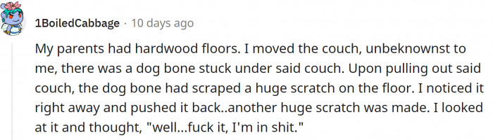 14. Hardwood floors are so sensitive.