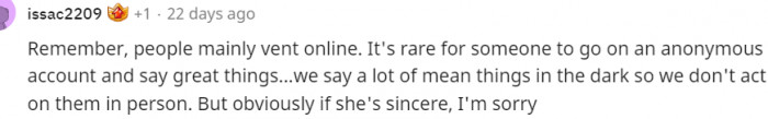 14. If she's sincere, then I'm sorry