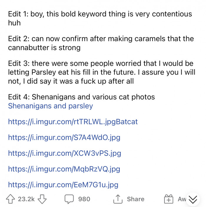 OP then provided a couple of edits at the very bottom: