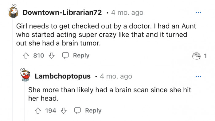 Brain tumor? Scary. 