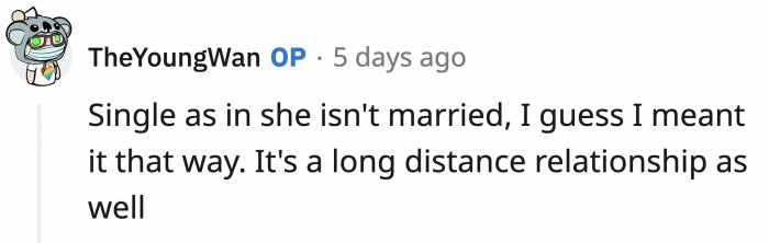 Because it's a long-distance relationship it doesn't count?