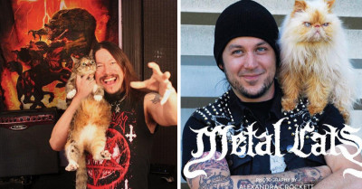 These Charming Photos Of Heavy Metal Badasses Posing With Their Fluffy Friends Will Warm Your Heart