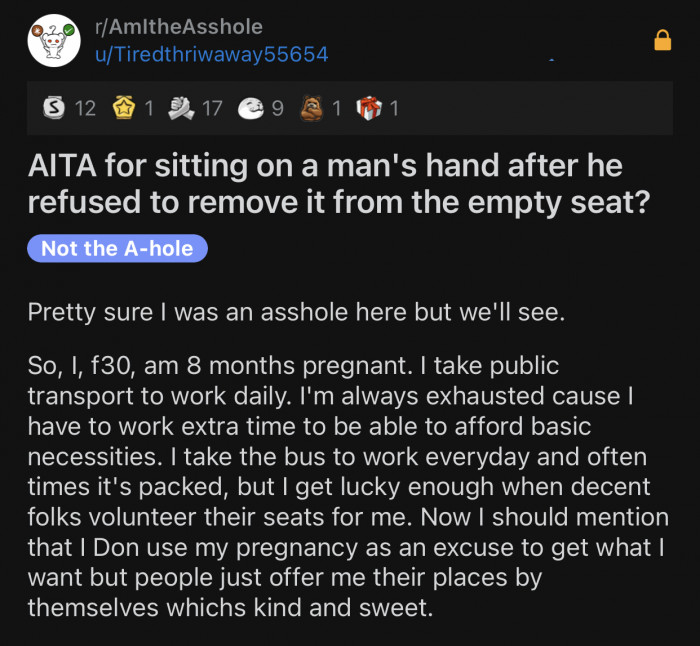 Here's the original Reddit post by u/Tiredthriwaway55654: