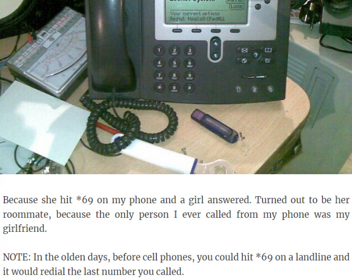 3. When a girl answers, you're cheating.