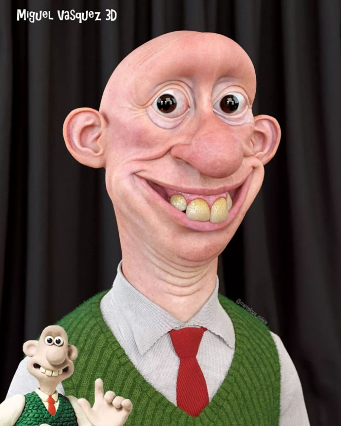 hyper realistic cartoon characters