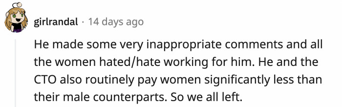 It was really bad, and this isn't even the sole reason to label the person a bad hire