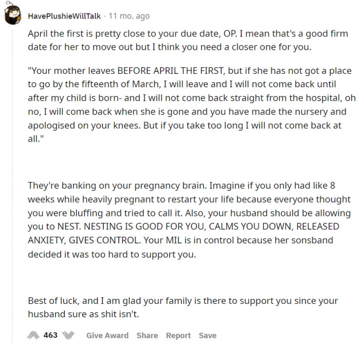 According to HavePlushieWillTalk, they're banking on OP's pregnancy brain.