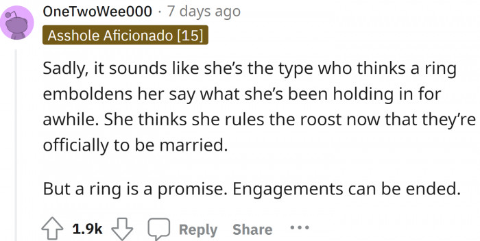 The original poster's mom did this couple a huge favor because that diploma can be the reason for their successful marriage.