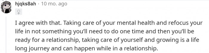7. Taking care of yourself is not a one-time thing. It is more of a journey