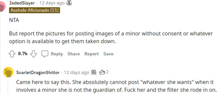 Report the pictures so they can be taken down