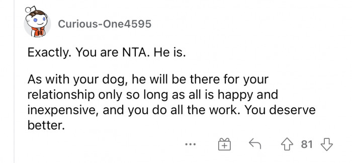 This was a test, and he failed miserably.