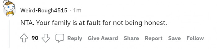 #11 Family's fault, not yours.