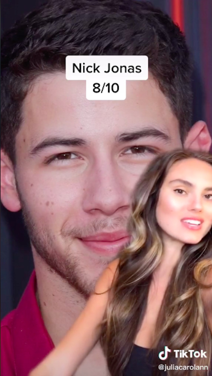 Nick Jonas with a satisfactory 8 out of 10.