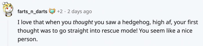 A mission out of kindness, even if OP’s senses were haywire.