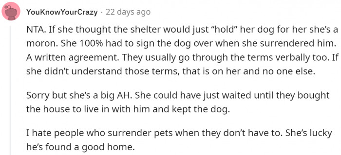 She Didn't Bother Reading the Agreement.