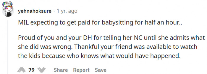 She really expected to get paid