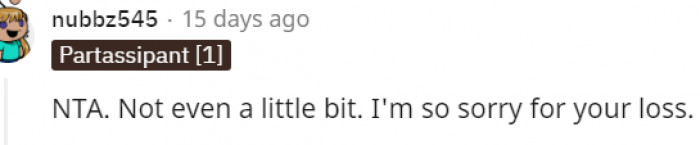 10. So sorry for your loss