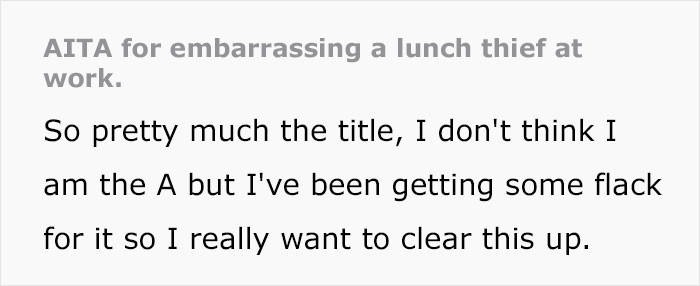 She shares her story on Reddit.