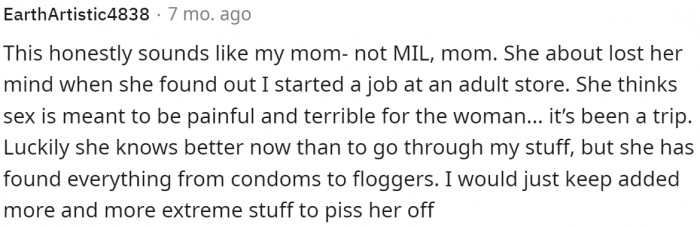 Sadly, there are mothers who still think this way.