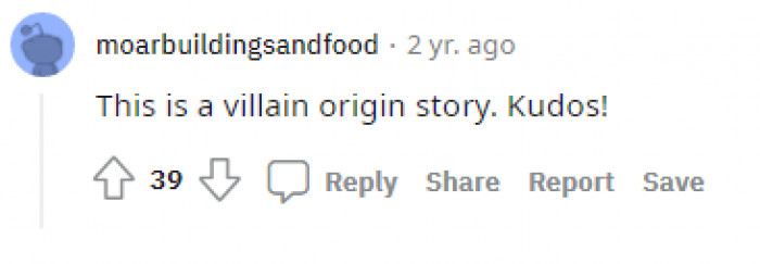 14. A villain origin story