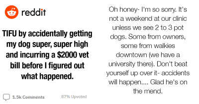 Woman Accidentally Gets Her Dog High And Pays $2,000 In Vet Bills