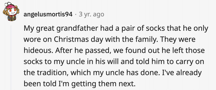 No matter how ridiculous those socks are, it’s still a tradition