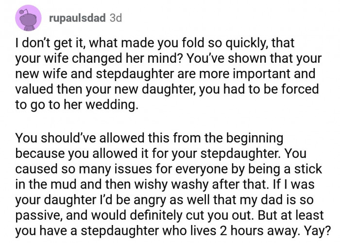 Maybe this is what the daughter feels