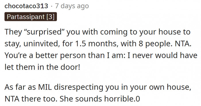 The mother-in-law IS horrible.