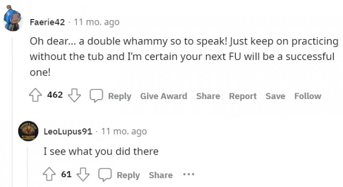 Faerie42's choice of words is commendable!