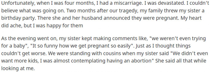 Had a miscarriage at four months