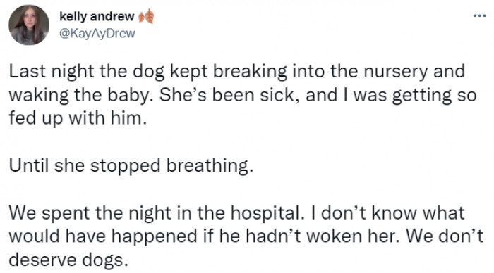 In a moving Twitter post, Kelly Andrew shared the whole story, and it quickly went viral.